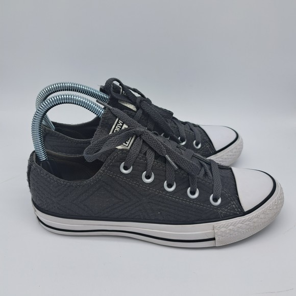 Converse Womens Size 8 All Star Canvas Sneakers Gray Low Top Lace Up Original - Picture 4 of 7